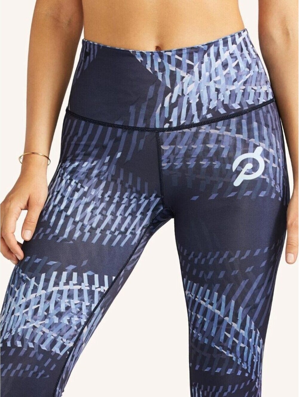 Peloton Zepheria Reversible High Waist Capri Leggings Blue Purple Size S